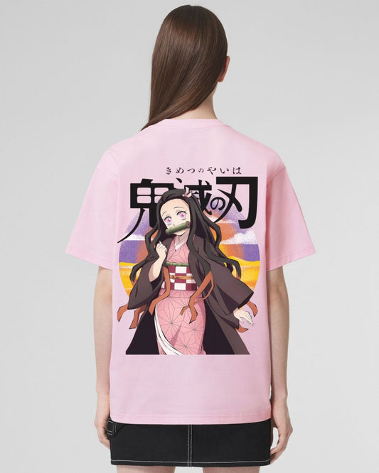 Nezuko Anime Oversized Tee – Demon Slayer Edition
