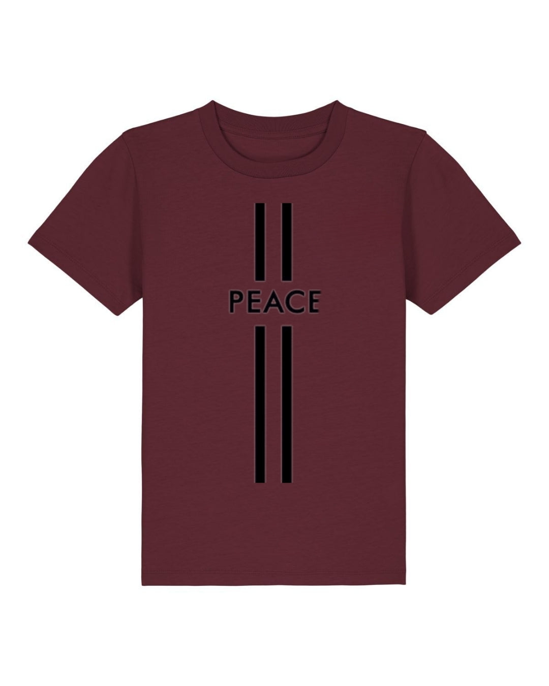 “PEACE Vertical Stripe Tee – Minimalist Streetwear Vibe”