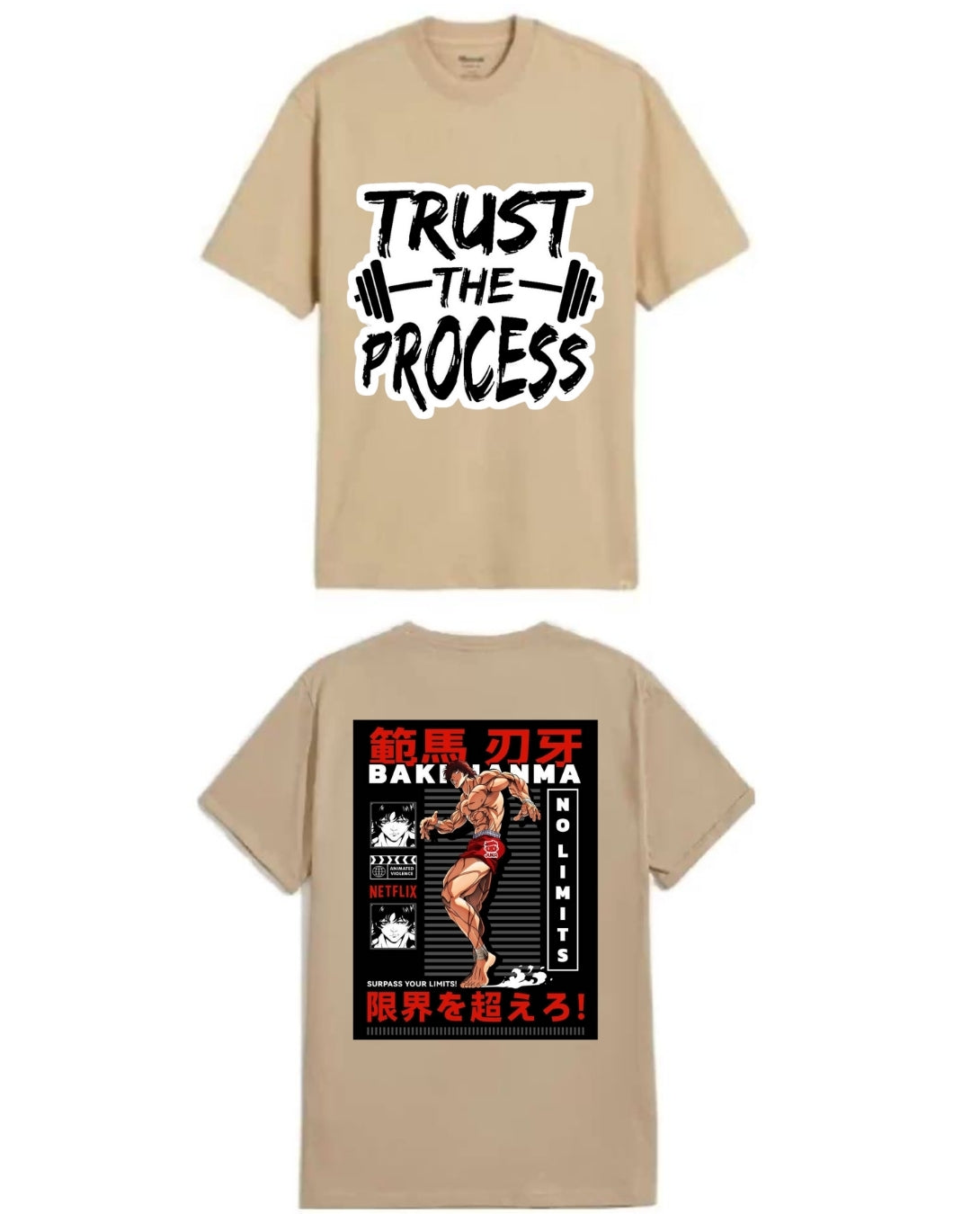 Trust The Process Oversized Tee for Gym Wear