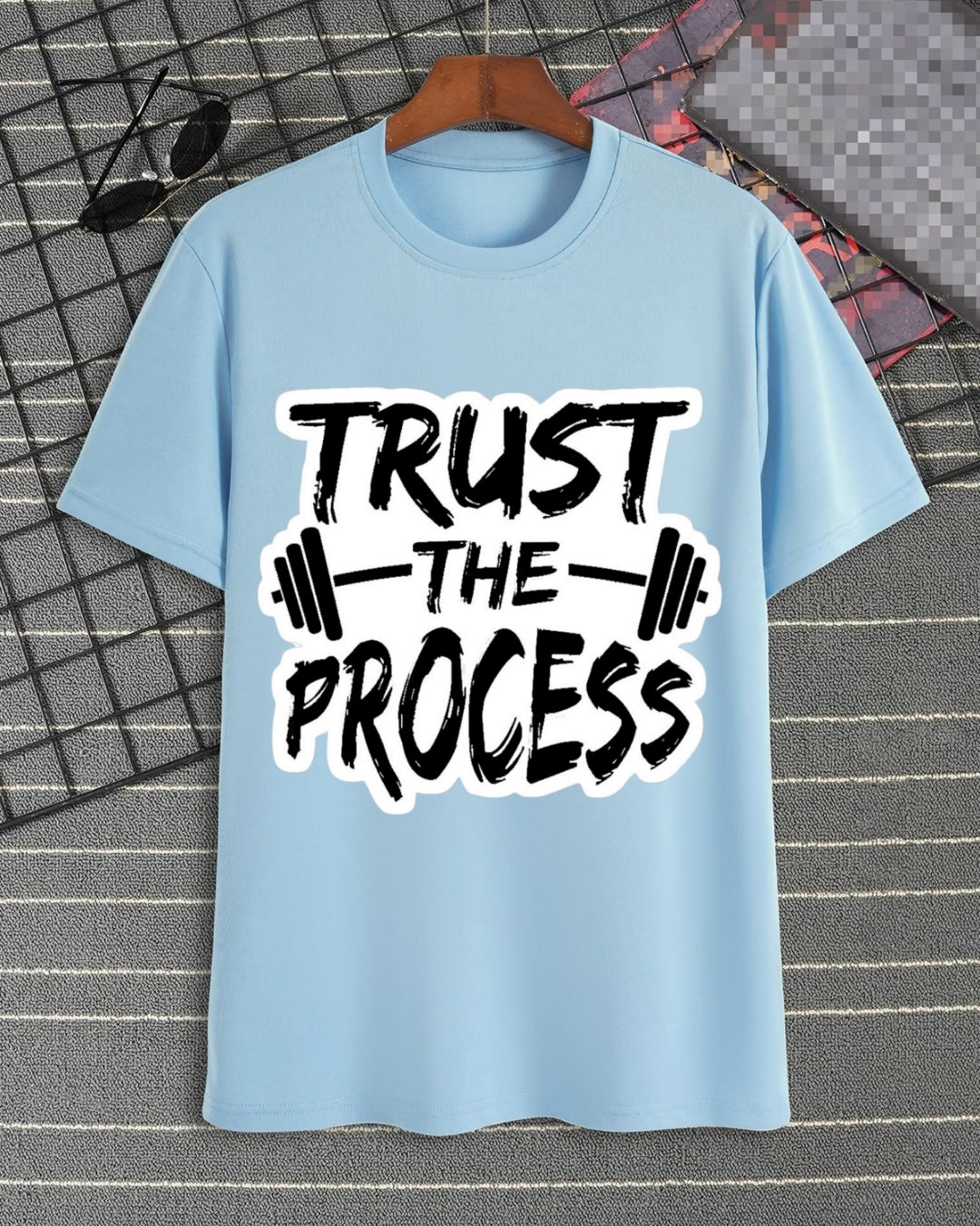 Trust The Process Oversized Tee for Gym Wear